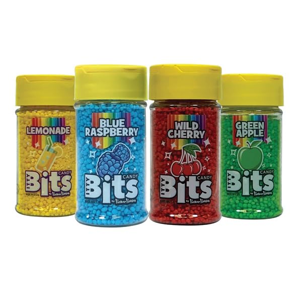 Itty BITS by Pucker Powder Assortment Pack, Dessert Topping, Candy, Ice Cream Topper, Cupcake and Cake Topper, Gift Pack, Kids Parties, Cocktail Rimmer Disclaimer: Product is slightly Sour to Sweet when hitting your palate - 4 Pack