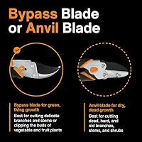 Fiskars Bypass Pruning Shears, 5/8" Cut Capacity Garden Clippers — image 6