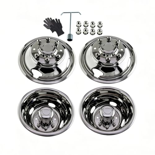 BLACKBISON Heavy-Duty Bolt-On RV Wheel Covers
