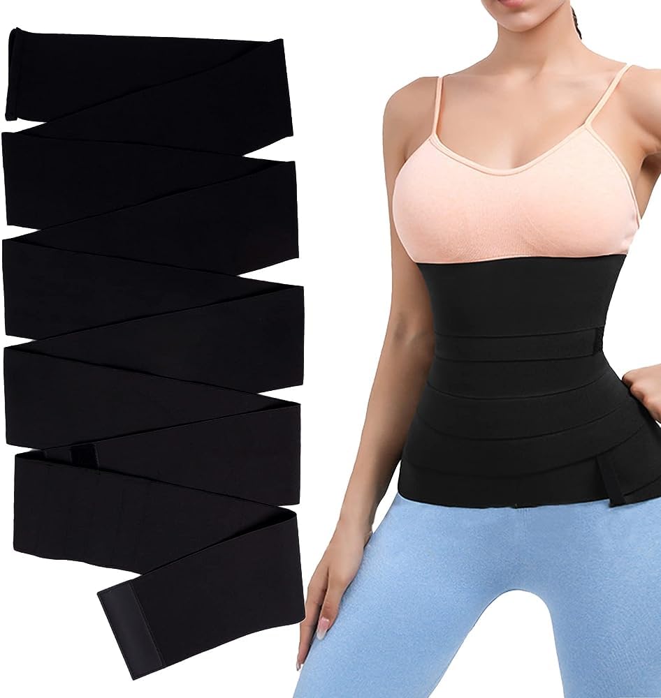 KAYRAONSHOP Slimming Belly Belt for Weight Loss | Abdominal Shaper for Tummy Fat Reduction 2 Meter Black-image-24