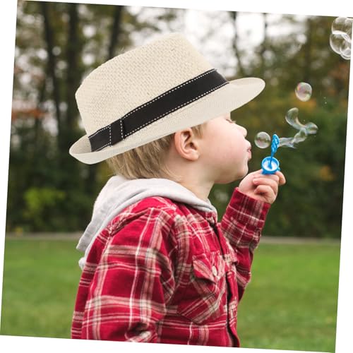 Stylish Solid Color Fedora Hat for Boys and Classic Summer Sun Hat for Everyday Wear and Outdoor Fun4