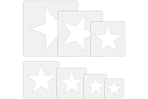 14 Piece Large Hollow Star Stencil for Painting Wood, Plastic, Fabric and Paper