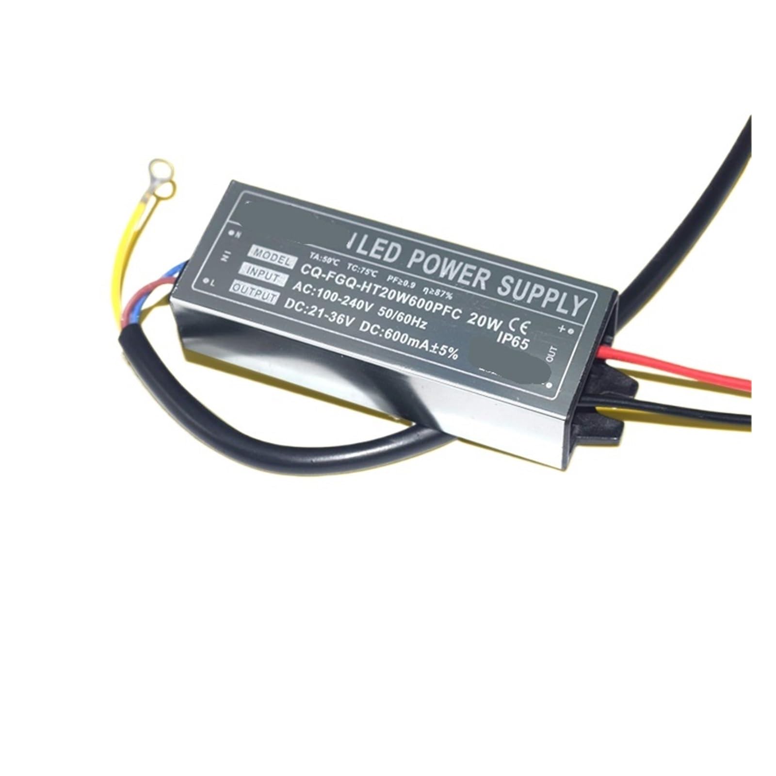 Pilote LED 20W à courant constant 600mA pour projecteur extérieur