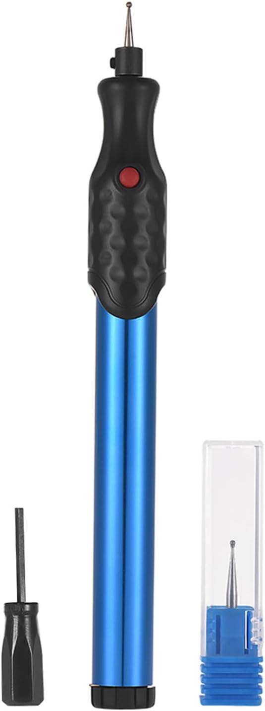 THE WHITE SHOP Portable Precision Engraving Pen - DIY Engraving Tool - Electric Engraver Etching Craft Scribe - Jewelry, Metal, Glass, Leather, Wood Carving Tools