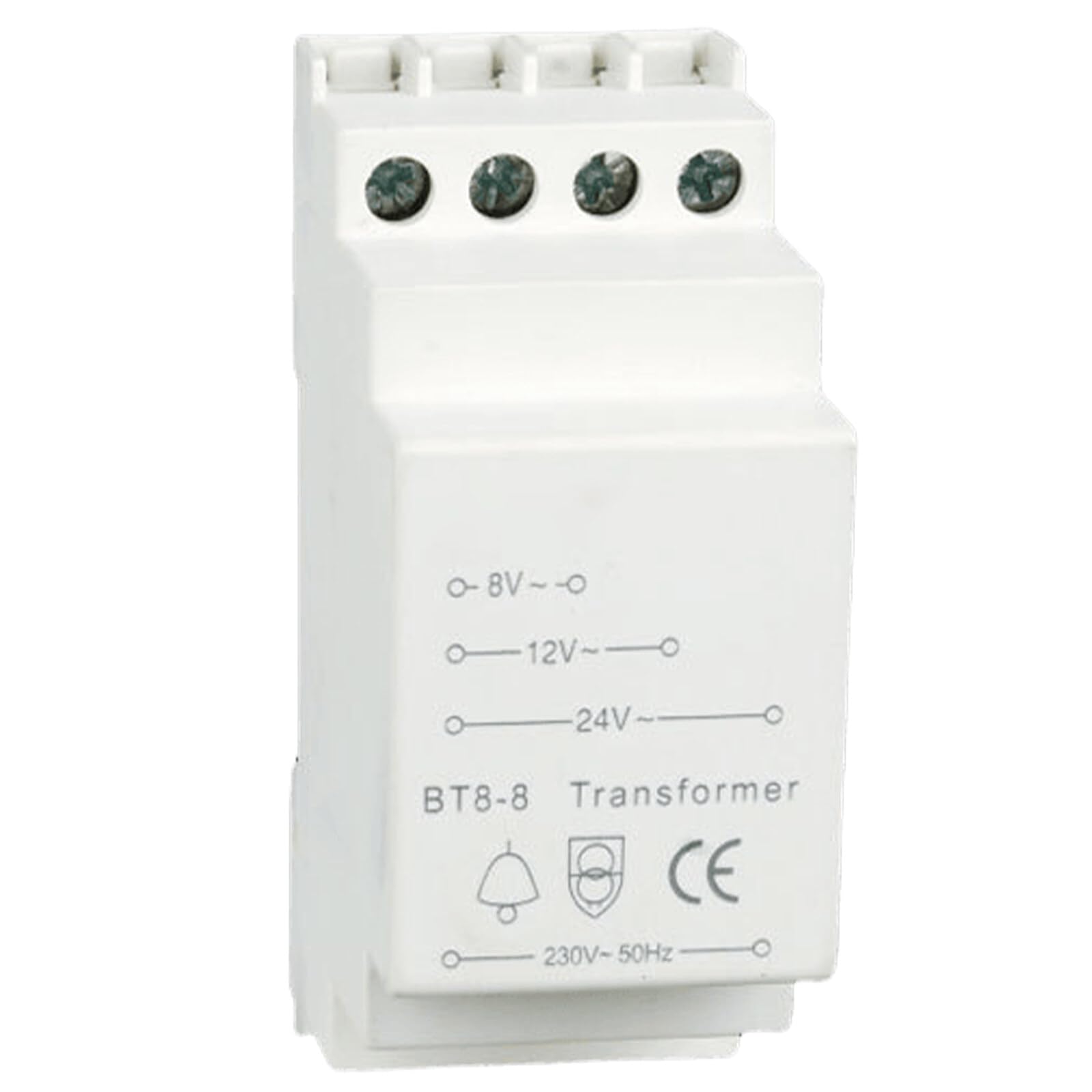 BAIFULAI Transformador de Timbre 8V-12V-24V - Se Adapta a Carriles Estándar de 35 mm - Para Timbre de Puerta