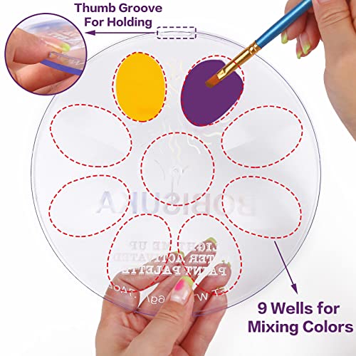 Bobisuka Face Body Paint Kit - 25 Colors Water Activated Painting Makeup Palette + 10 Blue Artist Paint Brushes Set Large Black & White Ideal For Halloween, Sfx, Theater, Cosplay, Parties And Costume #TOP4