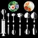 LOHOME 3D Gelatin Art Tools - Set of 10-pieces Jelly Cake Stainless Steel Needles Coming with One 10ml Syringe - Pudding Pastry Nozzles (Flower Shape 7)
