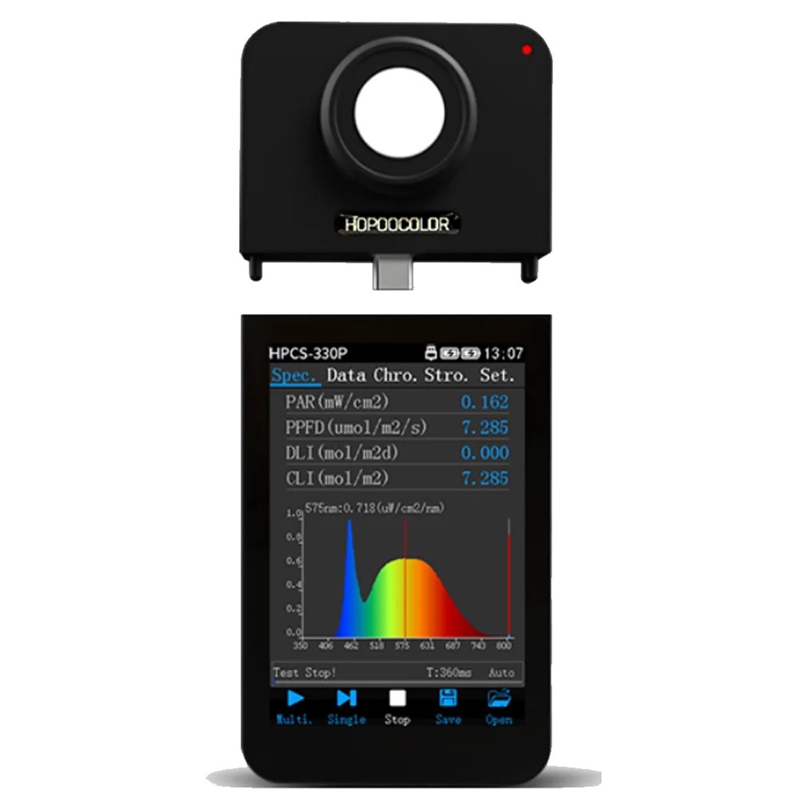 Digital Light Meter, Meter Light PPFD Measure Wireless Spectrometer for Plants