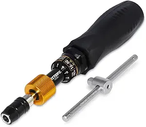 FIRSTINFO H5188 Precision Certified Limiting/Limited Torque Screwdriver with 1/4 Inch Universal Hex Bit Holder Quick Release Design, 10-90 in-lbs with Extra T-Handle