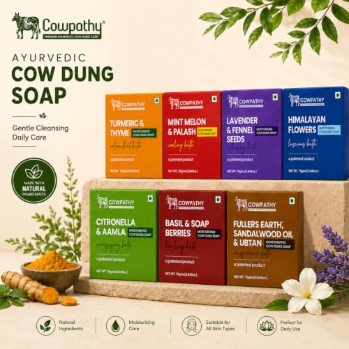 Image of Cow Dung Soap (Patented Soap) | Herbal Handmade Bath Soap | Gentle Cleansing & Refreshing Bath Soap | Daily Skin Care