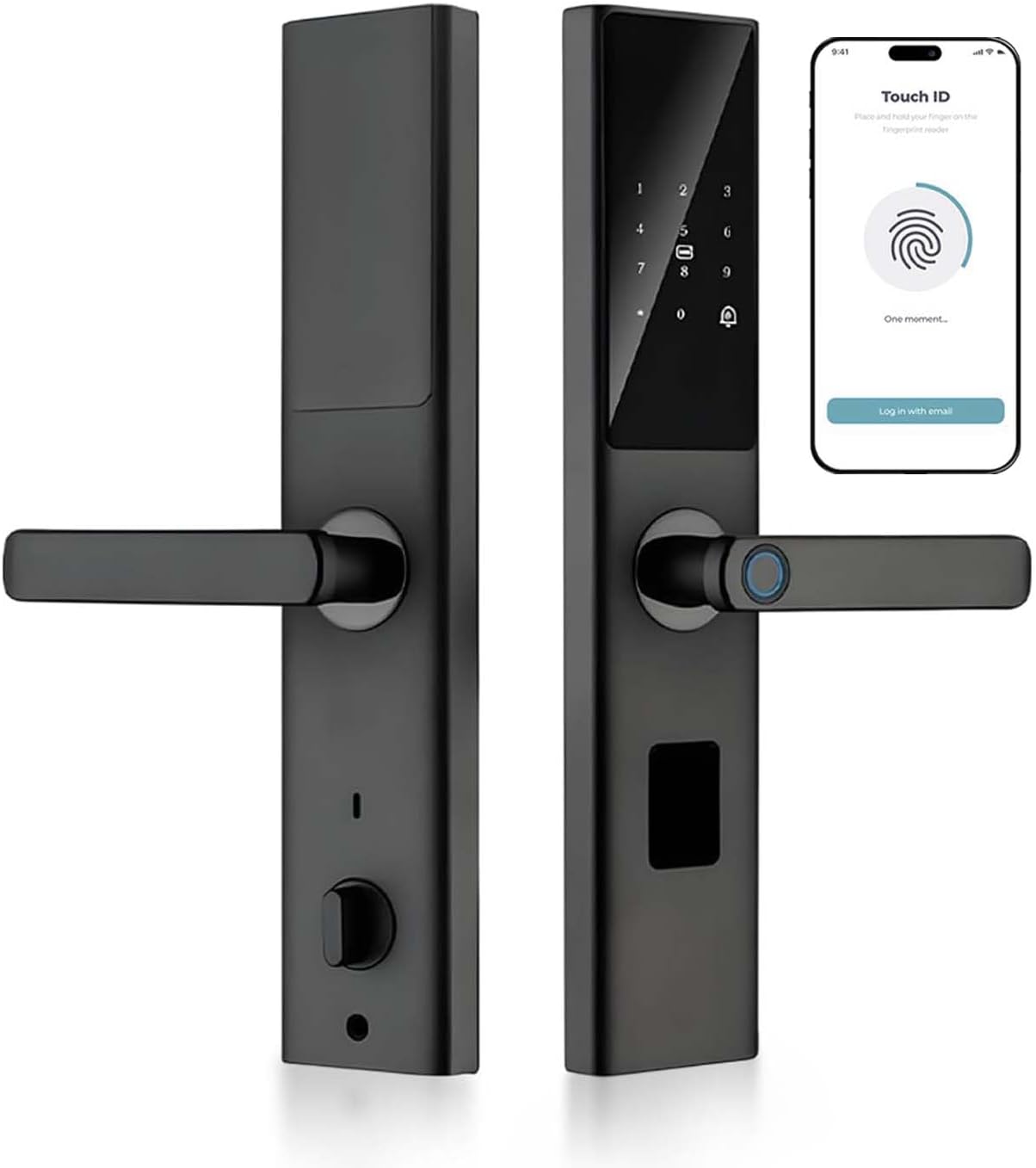Smart Door Lock | 5-in-1 Keyless Entry – Fingerprint, Passcode, IC Card & Mechanical Key | TUYA App Control | Premium Mortise Design | Easy Install