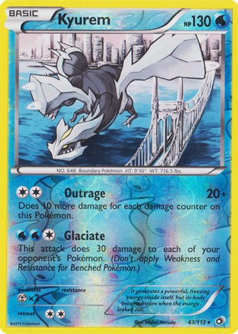 Pokemon - Kyurem (43/113) - Legendary Treasures - Reverse Holo