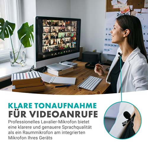 Movo Universal Lavalier-USB-Mikrofon für Computer mit USB-Adapter Kompatibel mit Laptop, Desktop, PC und Mac… – Bild 4