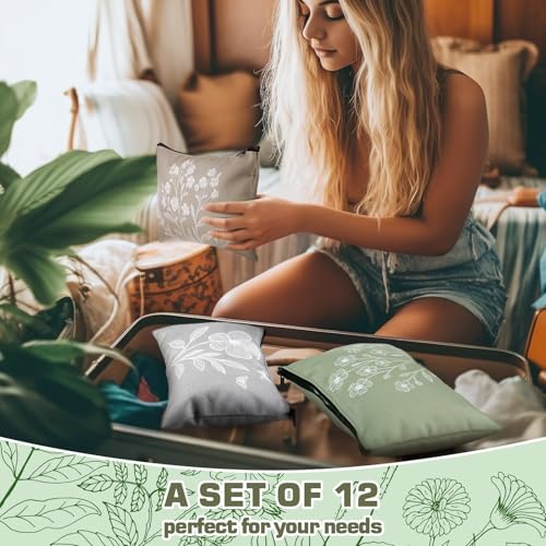 Sweetude 12 Pcs Vintage Floral Bags