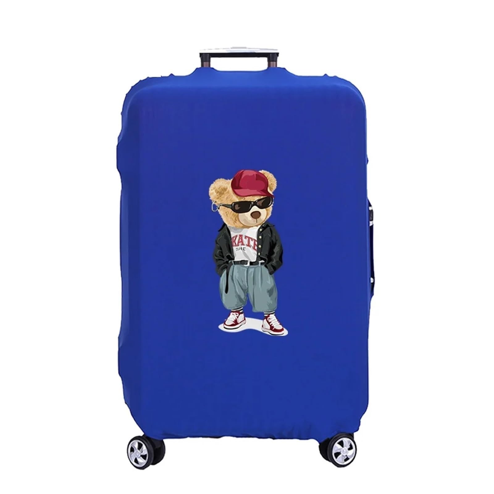 2 pezzi di copertura for bagagli, protezione for valigia, addensare elasticità, custodia protettiva antigraffio, antipolvere, set trolley per Esterno(Blue,S)