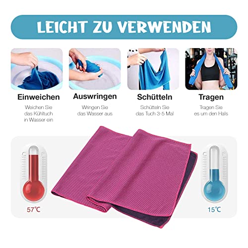 Kühlendes Handtuch Yoimira Kühltuch 4er Set für Sport und Freizeit