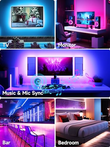 Tyute Led Lights For Tv, 16.4Ft Tv Led Backlight For 45-75 Inch thumb #4
