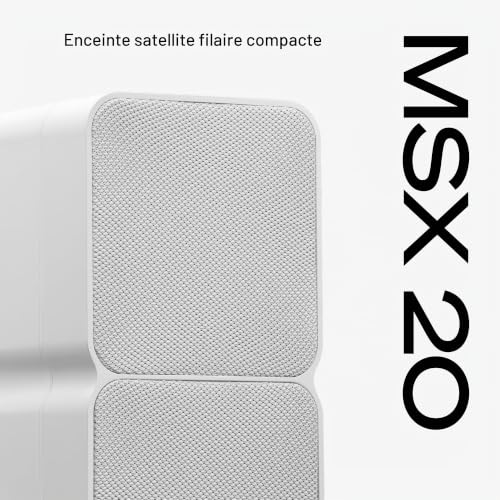 Cambridge Audio MSX 20 – Enceintes Satellites compactes filaires pour bibliothèque et Bureau, Surround, Technologie BMR, Fixation Murale/Support avec Trou clé - Amplificateur requis – Blanc – vue 2
