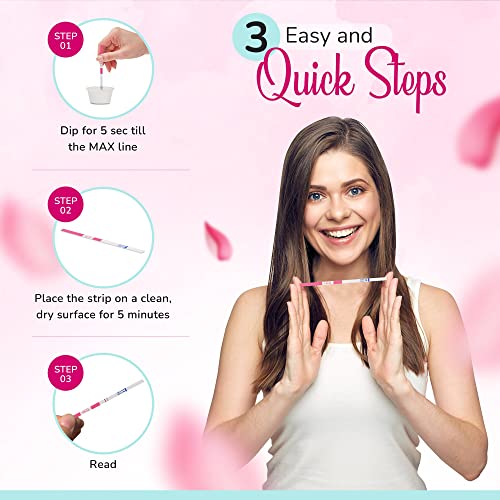 clinical guard 25 pregnancy tests early detection strips - sensitive amp accurate measurement within 5 mins -pregnancy test strips for women - hcg test strip kit- pruebas de embarazo