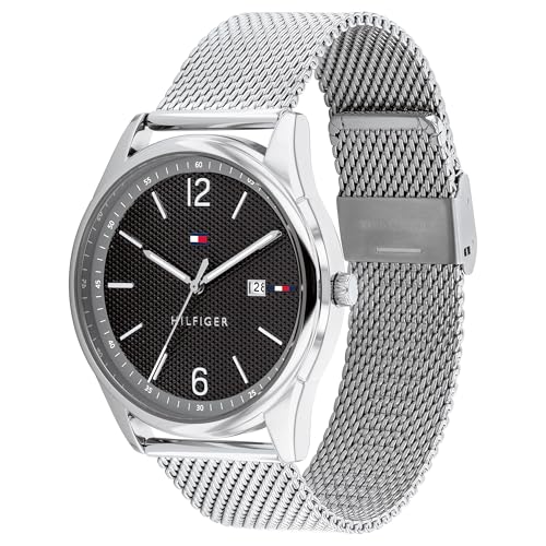 Image of Tommy Hilfiger Macy's Essentials Silver Dial Analog Watch for Men -TH1710438W, Band: Silver