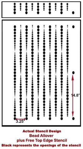 Miniatura 9 de Plantilla de cuentas en todas partes, plantillas grandes para pintar paredes, prueba plantillas en lugar de papel tapiz, plantillas modernas para