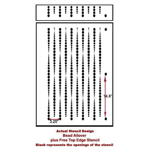 Beads Allover Stencil – Large Stencils For Painting Walls – Try Stencils Instead Of Wallpaper – Modern Stencils For Wall Painting – Stencil Designs For Diy Home Décor – Best Stencils #TOP5