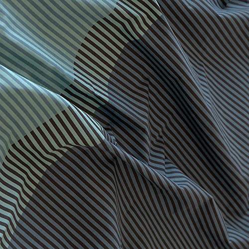 DILIOS Premium Bettwäsche 135x200, 100% Atmungsaktive Angenehme Baumwolle mit Reißverschluss, Renforcé Türkisblau Blau Grau Streifen, 2teilig Bettbezug 135 x 200 cm + Kissenbezug 80 x 80 - Image 6