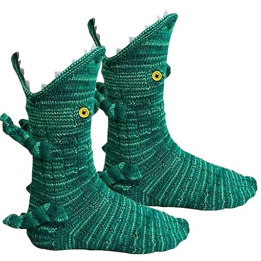 Gutecomuik Calcetines de Punto de Cocodrilo, Calcetines Novedosos con Forma de Cocodrilo, Calcetines Divertidos y Cálidos para Mujeres y Hombres, Como y Año Nuevo | Ya disponible en tu tienda friki favorita! En mundofriki.es!