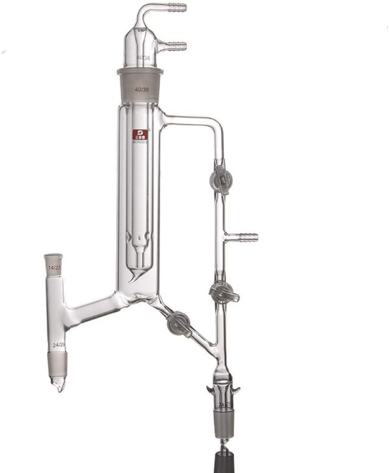 juler Glassware Labware Analytical Chemistry ?5221 with a live core type fractionation head 24 * 24 * 14 * 40 standard mouth thickening material,Transparent,A