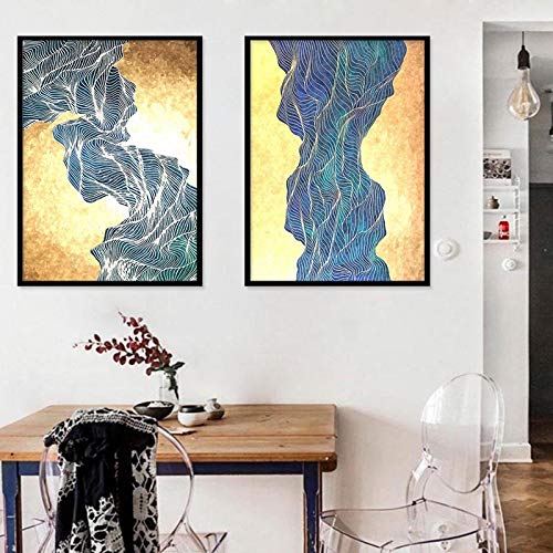 Tableau minimaliste jaune pour salon moderne et chaleureux