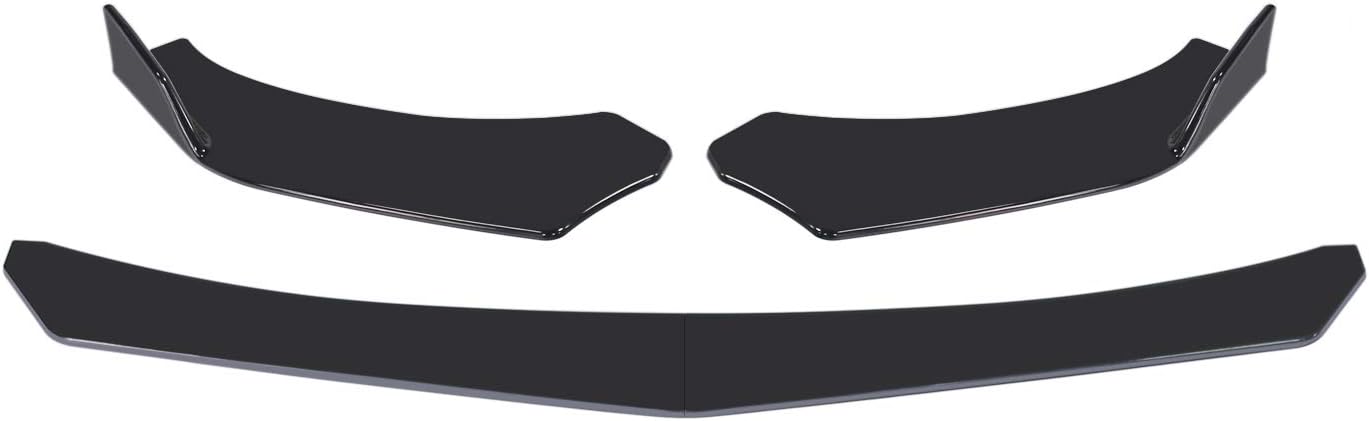 4 Pieces Car Front Bumper Lip Body Kit Spoiler Splitter ABS Bumper Canard Lip Splitter Universal