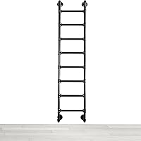 RAUMPA 10ft Heavy-Duty Wall-Mounted Loft Ladder for Bunk Beds, Dorm Lofts & Basement Egress Windows - 330lbs Capacity