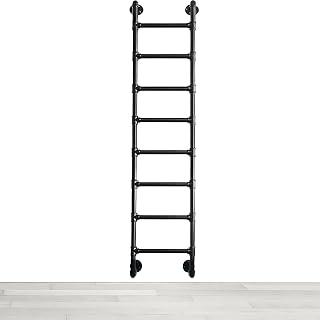 RAUMPA 10ft Heavy-Duty Wall-Mounted Loft Ladder for Bunk Beds, Dorm Lofts & Basement Egress Windows - 330lbs Capacity