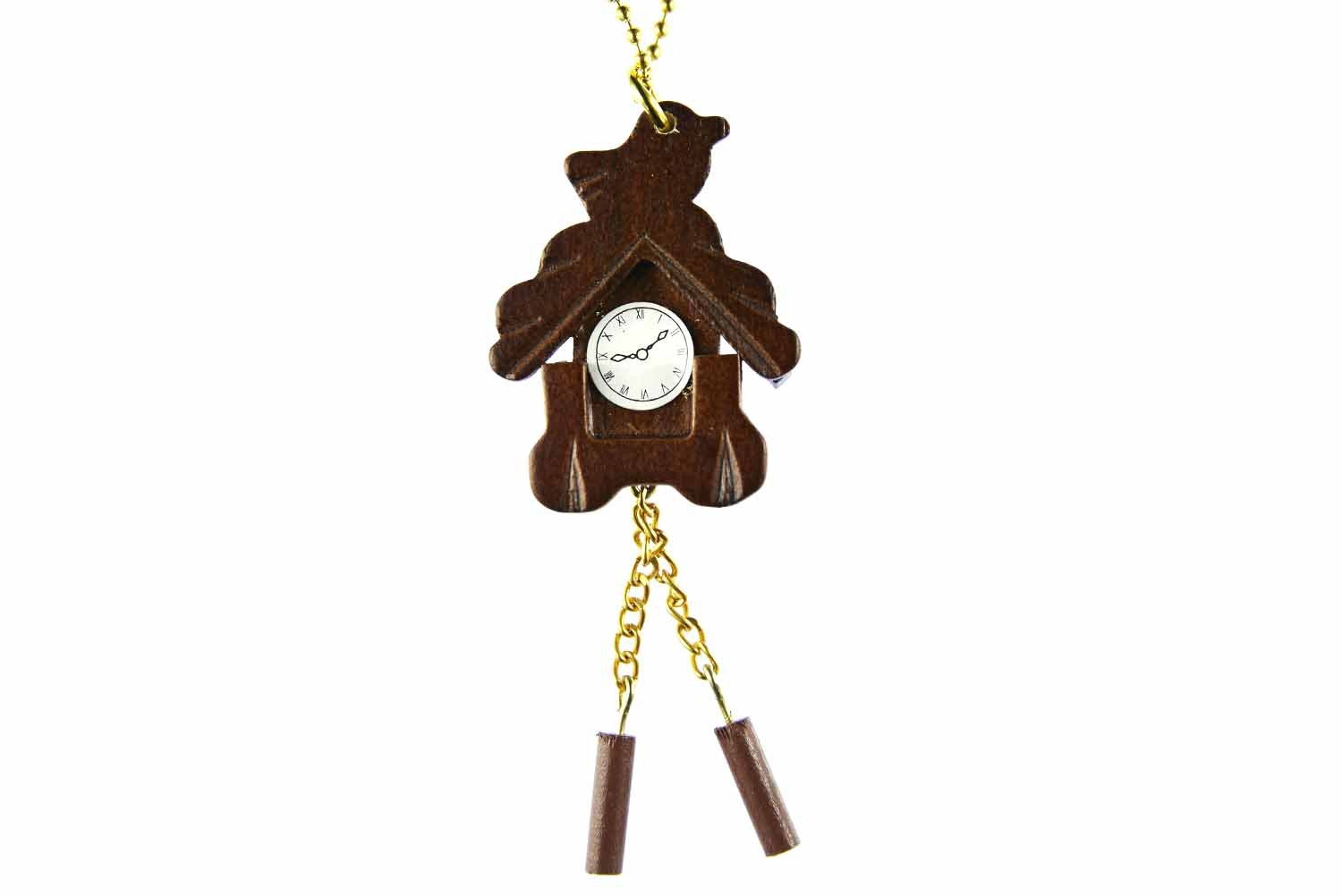 MiniblingsCuckoo Clock Necklace 80Cm Black Forrest Blackforrest Plated Brown