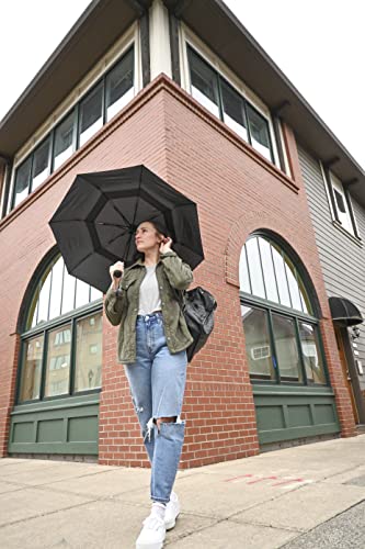 ShedRain WindPro - Vented Auto Open Auto Close Portable Compact Travel Umbrella for Rain and Wind with Teflon