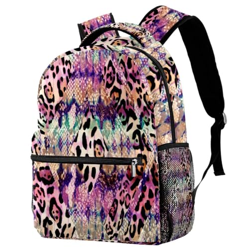 Sac à dos d'école lion et serpent multicolore 29x20x40cm pour ados