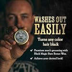 THE VINTAGE GROOMING CO. Black Mustache Wax | Black Magic Death Grip Moustache Wax | Hide Grey Hair In Beard Or Moustache | Extra Strong Hold Mustache Wax Unscented | 1 oz Tin Heat Source Required - Image 4