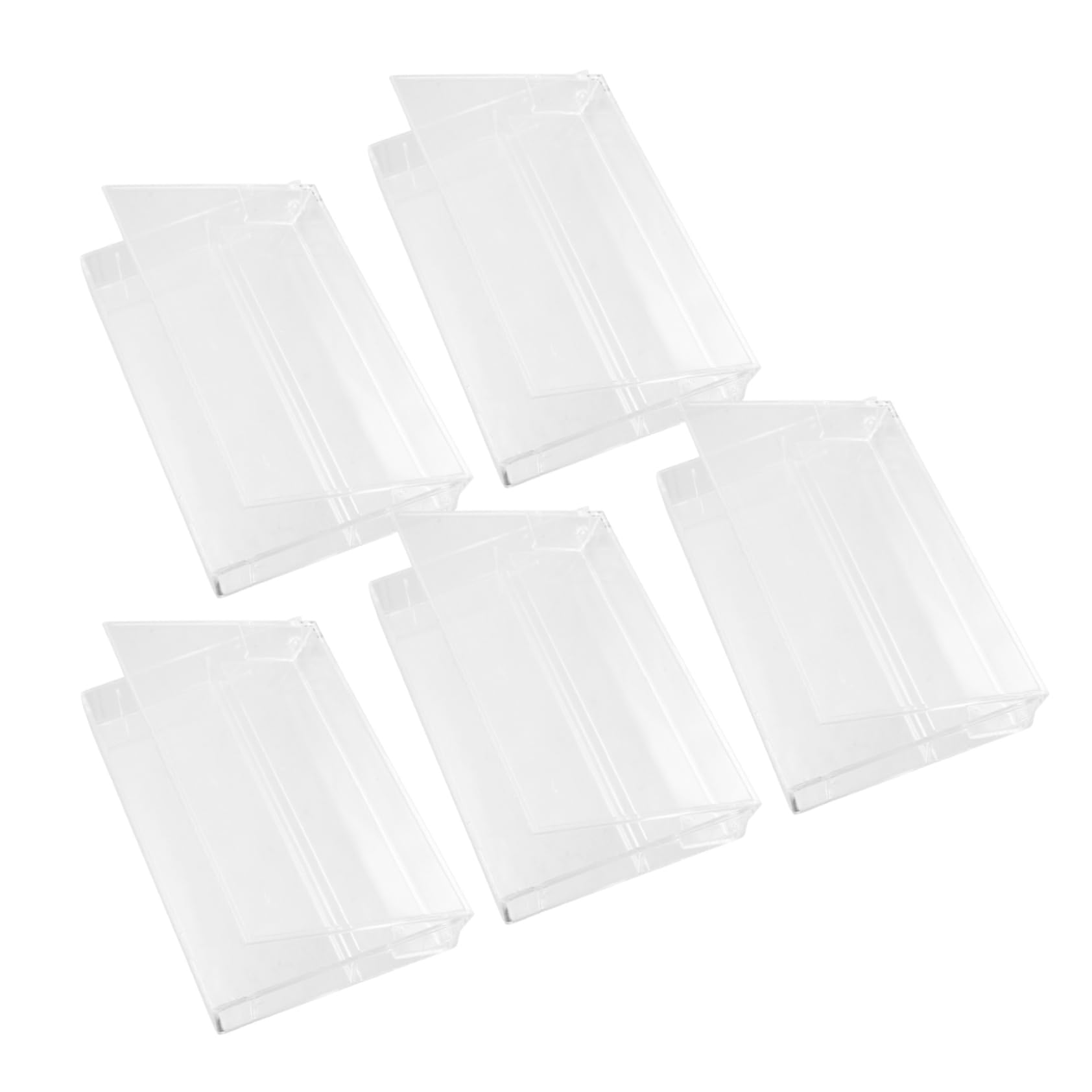 Levemolo 5pcs Vintage Record Storage Box Cassette Tape Case Vinyl Storage Organizer for Cassette Tapes Secure Fit Sturdy Protection