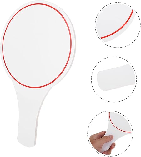 Miniatura 6 de NUOBESTY 18 tableros de espuma en blanco Quick Judges respuesta única palas laterales puntuación borrable blanca para aula escritura fiesta subastas