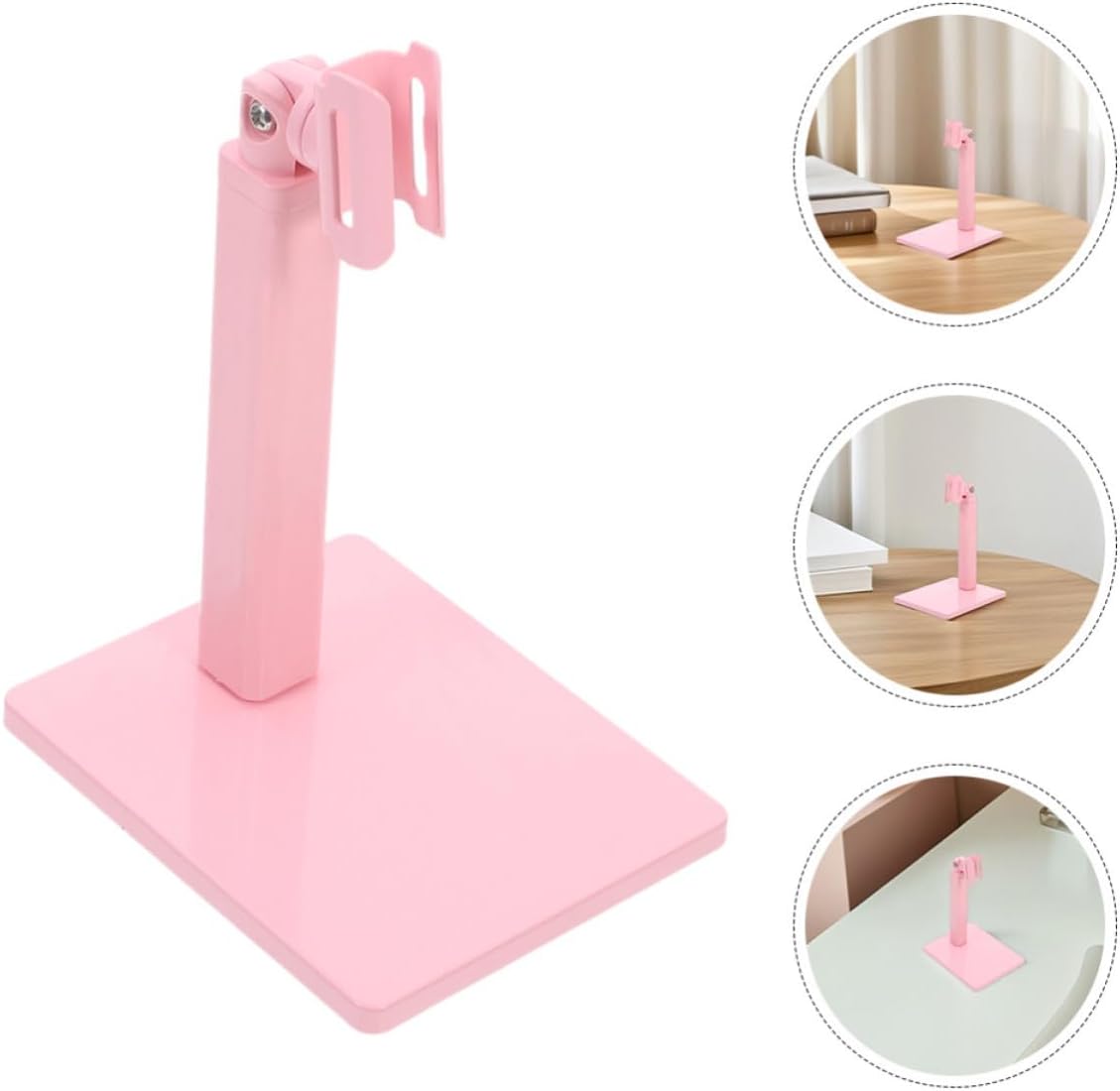 Abaodam 2pcs Portable Handheld Nail Lamp Stand with 360-degree Rotating Telescopic Holder for Gel Manicure, Abs Material, Adjustable Desktop Nail Lamp Stand for Home and Salon Use