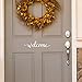 White welcome Front Door Vinyl Decal Script Handwriting Wall Art Decor Sticker Lettering Removable - Charlie Script