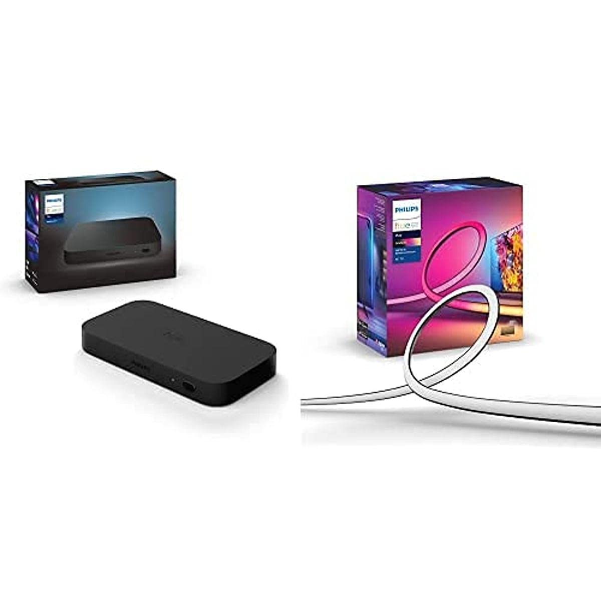 Philips Hue Play HDMI Sync Box Bundle, Includes Hue White and