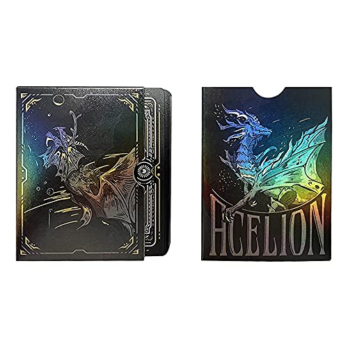 ACELION wasserdichte Spielkarten, Plastik Pokerkarten, Poker Karten Set, Playing Cards (Black Dragon) – Bild 7