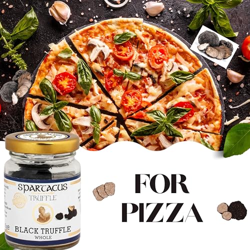 SPARTACUS GANZE SCHWARZE TRÜFFEL, NATÜRLICHES AROMA, OHNE ZUSÄTZE ODER KONSERVIERUNGSSTOFFE (Whole Black Truffle 10g)