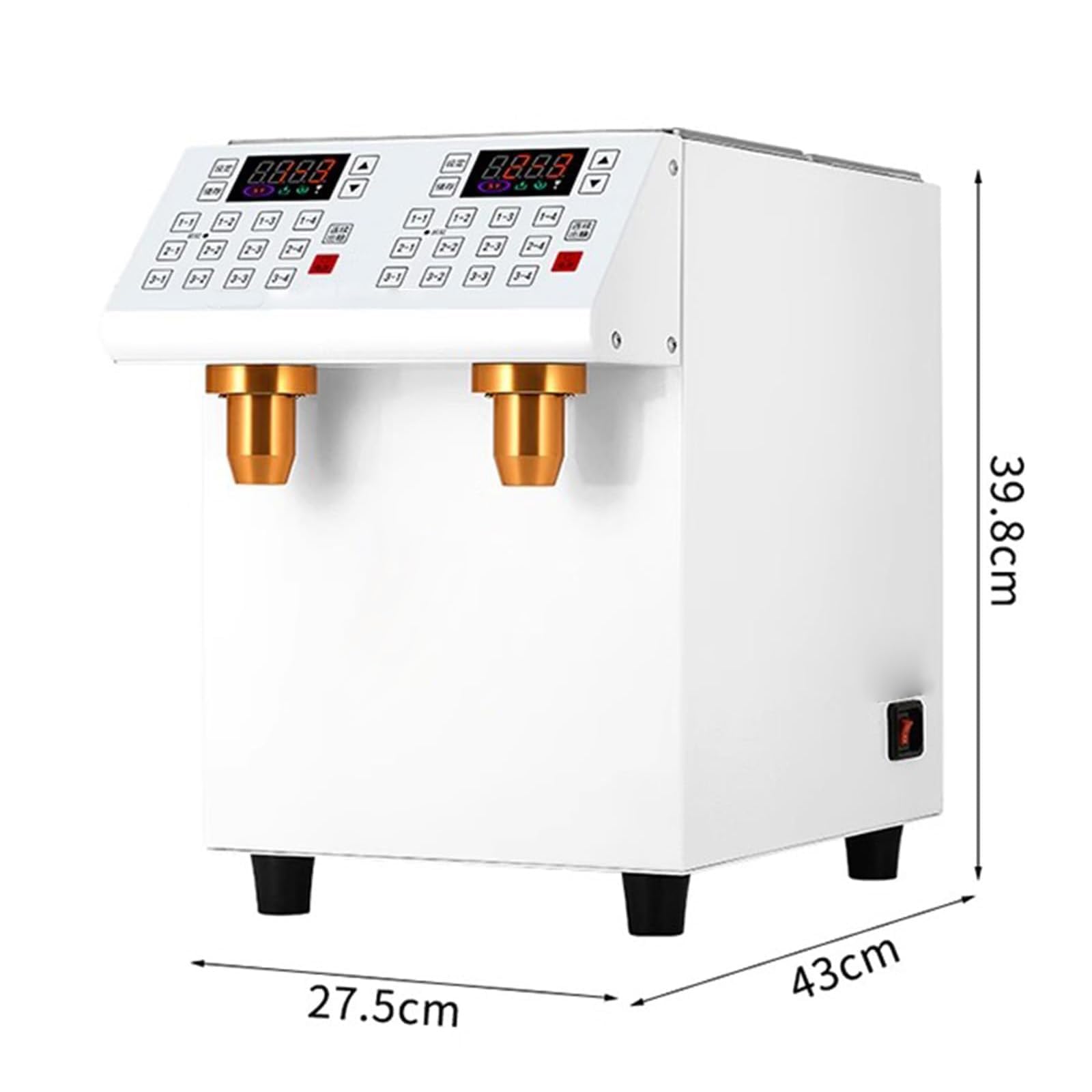 Distributeur automatique de fructose, distributeur de sirop électrique commercial de 10 L avec 24 boutons de mémoire pour équipement de thé aux bulles