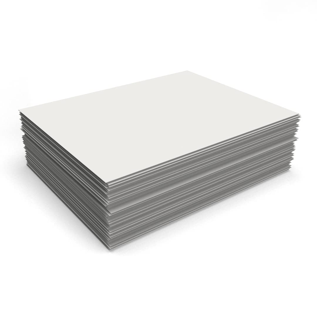 LUXPaper Papel de 8.5 x 11 pulgadas | Tamaño carta | Blanco natural | 32 libras (Texto de 80 libras) | 100% algodón | 50 unidades