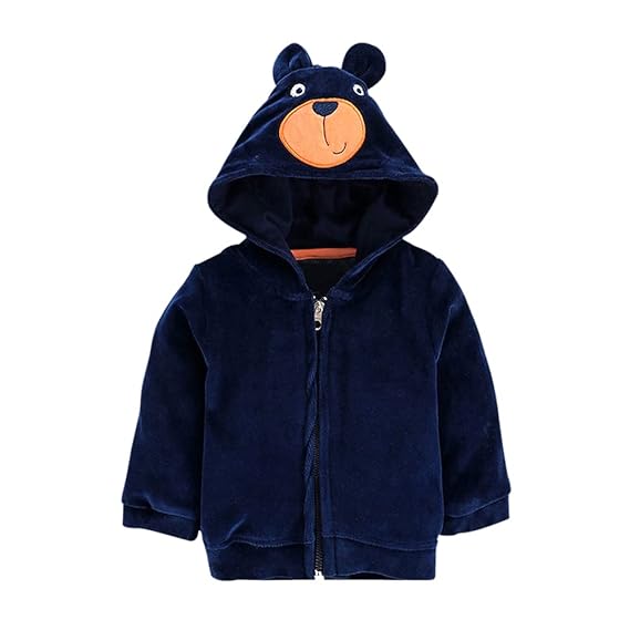 Hopscotch Baby Boys Cotton Car Printed Jacket in Aqua Color