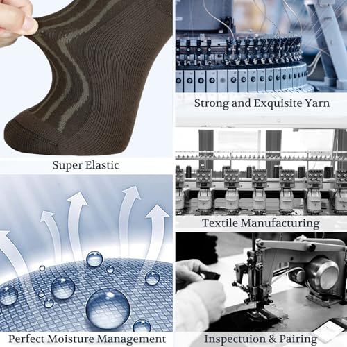 Image of +MD Bamboo Viscose Ankle Diabetic Socks for Men & Women, 6 Pairs, Soft Cushioned, Non-Binding Loose Top, Extra Wide
