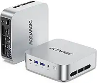 ACEMAGICIAN Mini PC M1 AMD Ryzen 7 6800H 16GB DDR5 512GB PCle SSD Mini Computadores (8C/16T, até 4,7GHz), Windows 11 Pro Radeon 680M 4K Triple Display Desktop Computadores 3.2Type-C/LAN 2.5G/BT5.2
