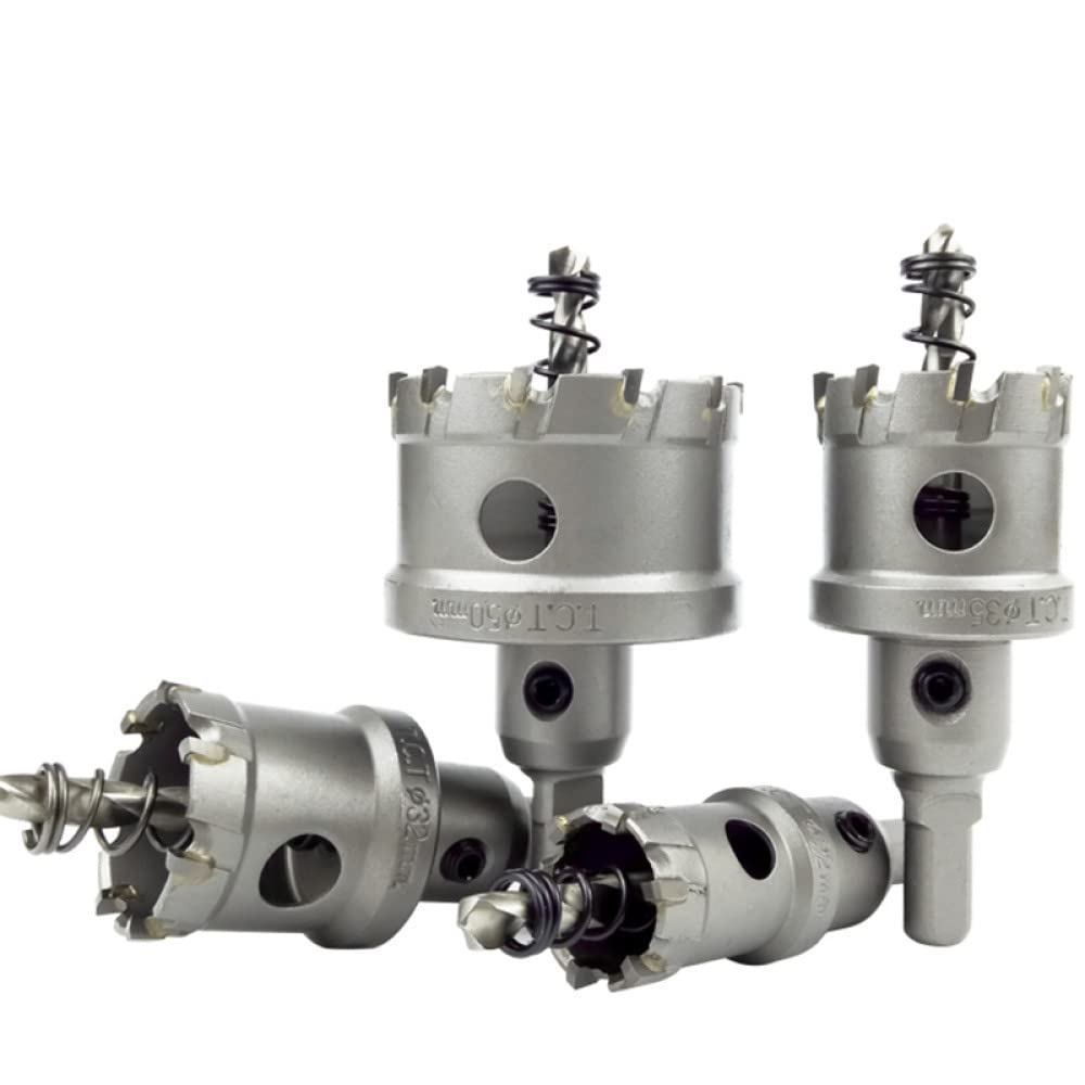 Taladros TCT de punta de carburo de sierra de agujero de núcleo de 16-65mm para taladro de placas de acero grueso de herramienta de metal de carburo de acero, 35mm